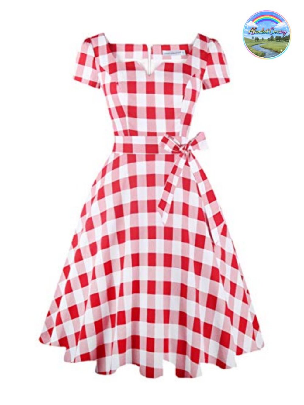 1950s Vintage A-Line Swing Dress Puff Sleeve Cocktail Party